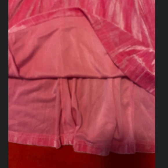 Pink velvet square neck short sleeve empire waist mini dress NWT - Picture 4 of 8